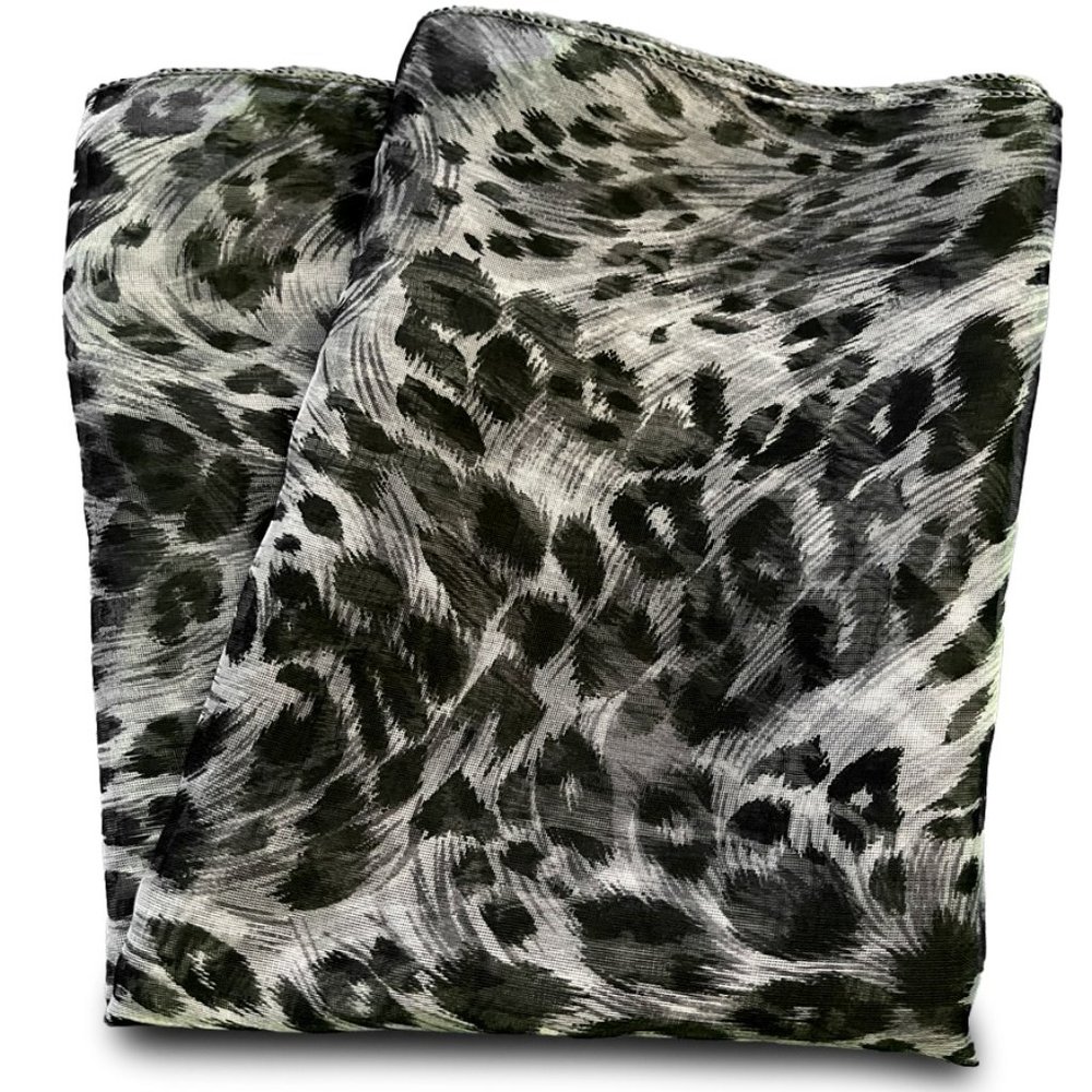Scarf - Semi-transparent Animal Print Design